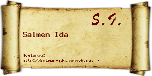 Salmen Ida névjegykártya